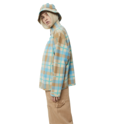 Afends Millie - Hemp Reversed Fleece Jacket - Womens -Rossignol Shop MillieJKT Tan 3