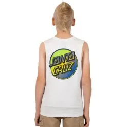 Santa Cruz Contra Dot Pop Singlet - Kids -Rossignol Shop contradotsingletwhiteback